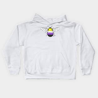 Non-Binary Pride Bee Kids Hoodie